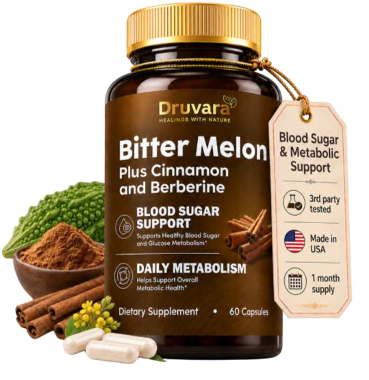 Druvara Bitter Melon + Berberine product artwork